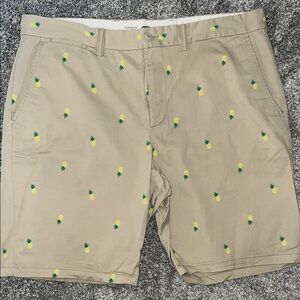 Men's Tan Pineapple Print Shorts